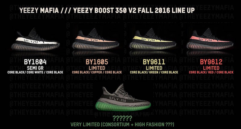 all yeezy boost 350 colors